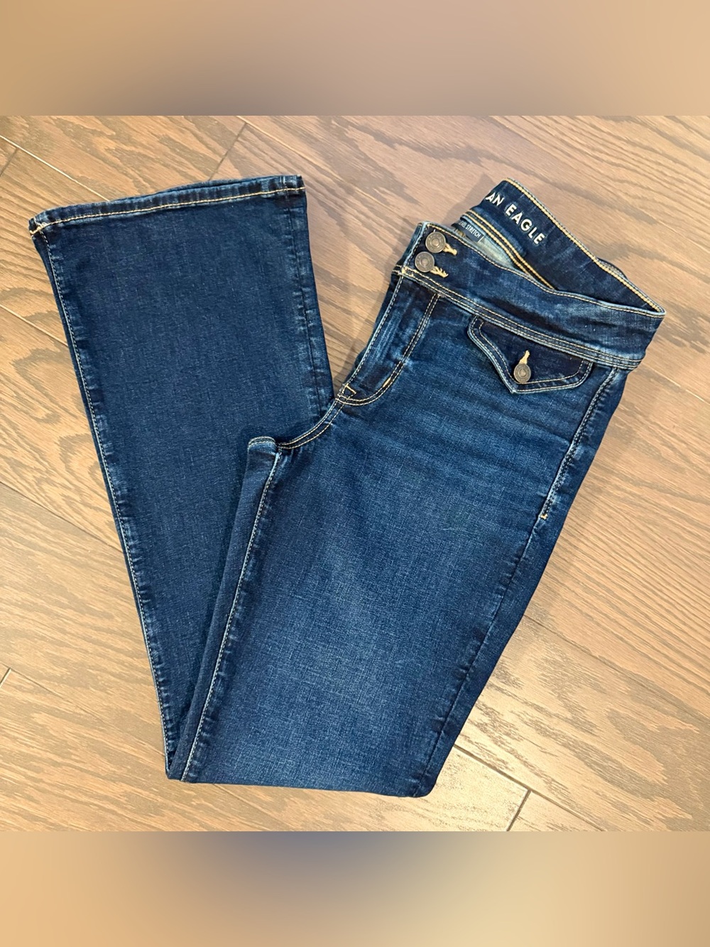 American Eagle Kick Boot Jeans Size 8 Regular Dark Wash
